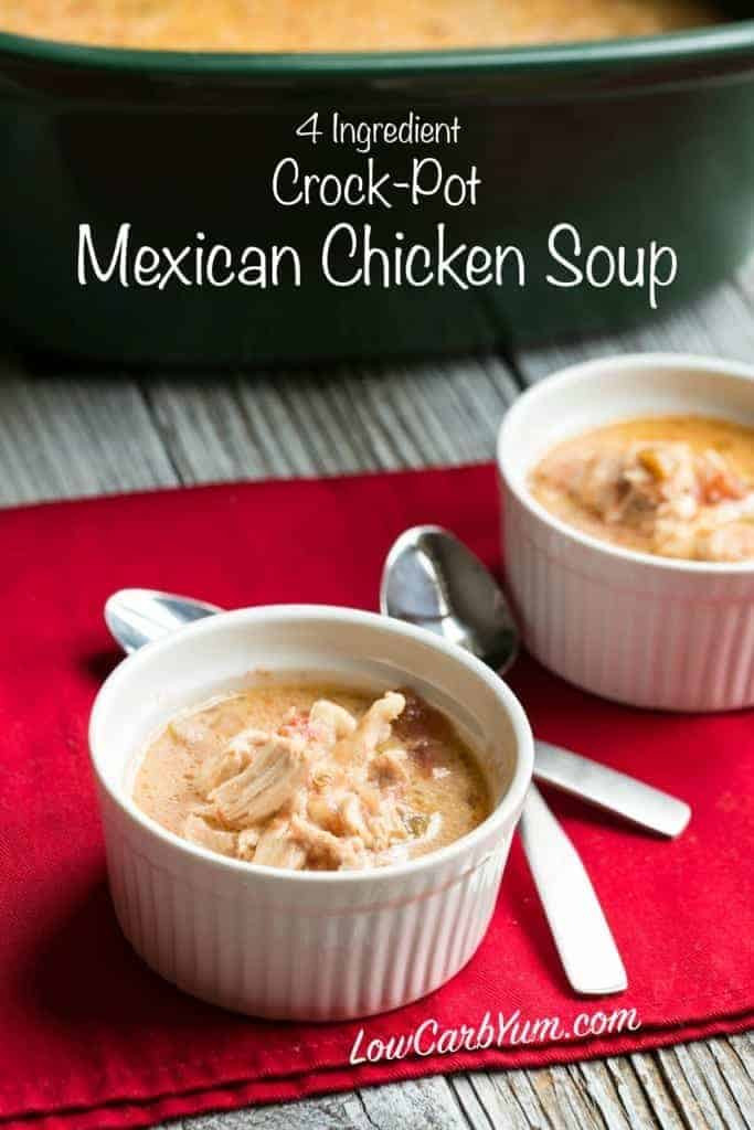 Crock Pot Keto Chicken Low Carb
 4 Ingre nt Keto Mexican Chicken Soup Recipe