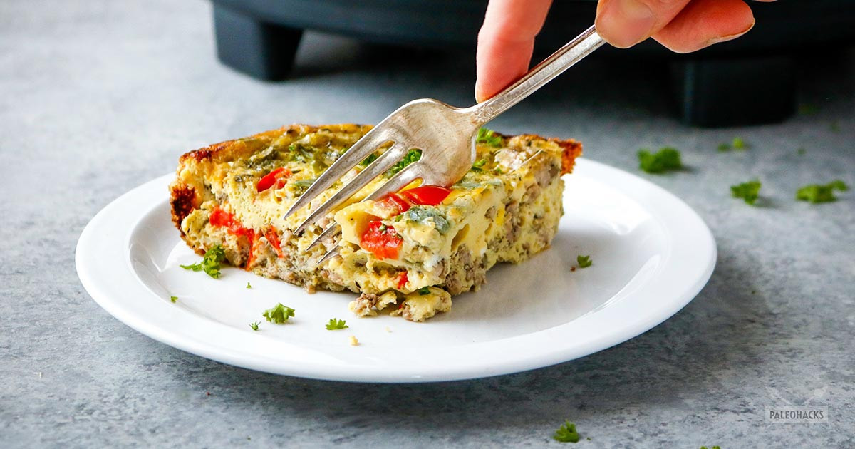 Crockpot Keto Breakfast Casserole
 Slow Cooker Keto Breakfast Sausage Casserole