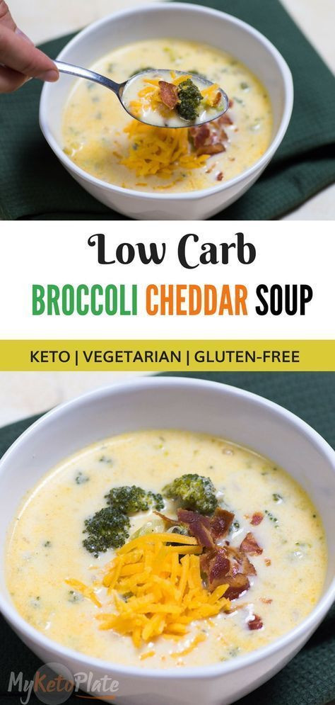 Crockpot Keto Broccoli Cheddar Soup
 My favorite fall keto soup recipe with broccoli and