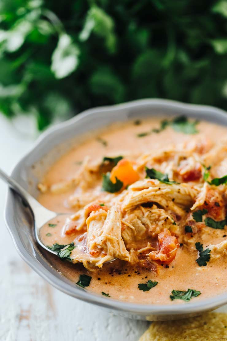 Crockpot Keto Chicken Soup
 Zesty Queso Chicken Keto Soup Make in the Slow Cooker or