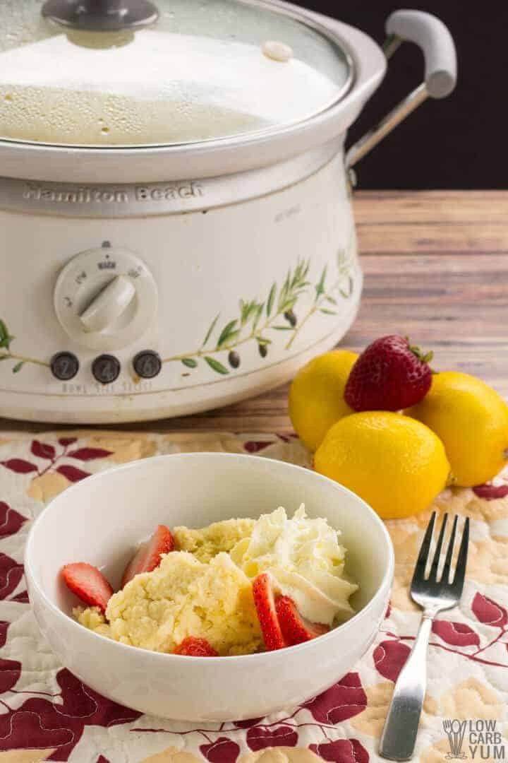 Crockpot Keto Desserts
 Keto Lemon Cake Crock Pot Dessert