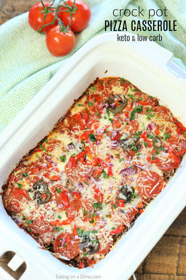 Crockpot Keto Pizza Casserole
 Crock Pot Low Carb Pizza Casserole Recipe Keto and Low Carb