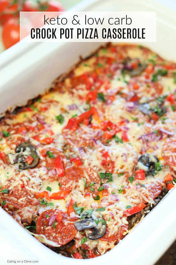 Crockpot Keto Pizza Casserole
 Crock Pot Low Carb Pizza Casserole Recipe Keto and Low Carb