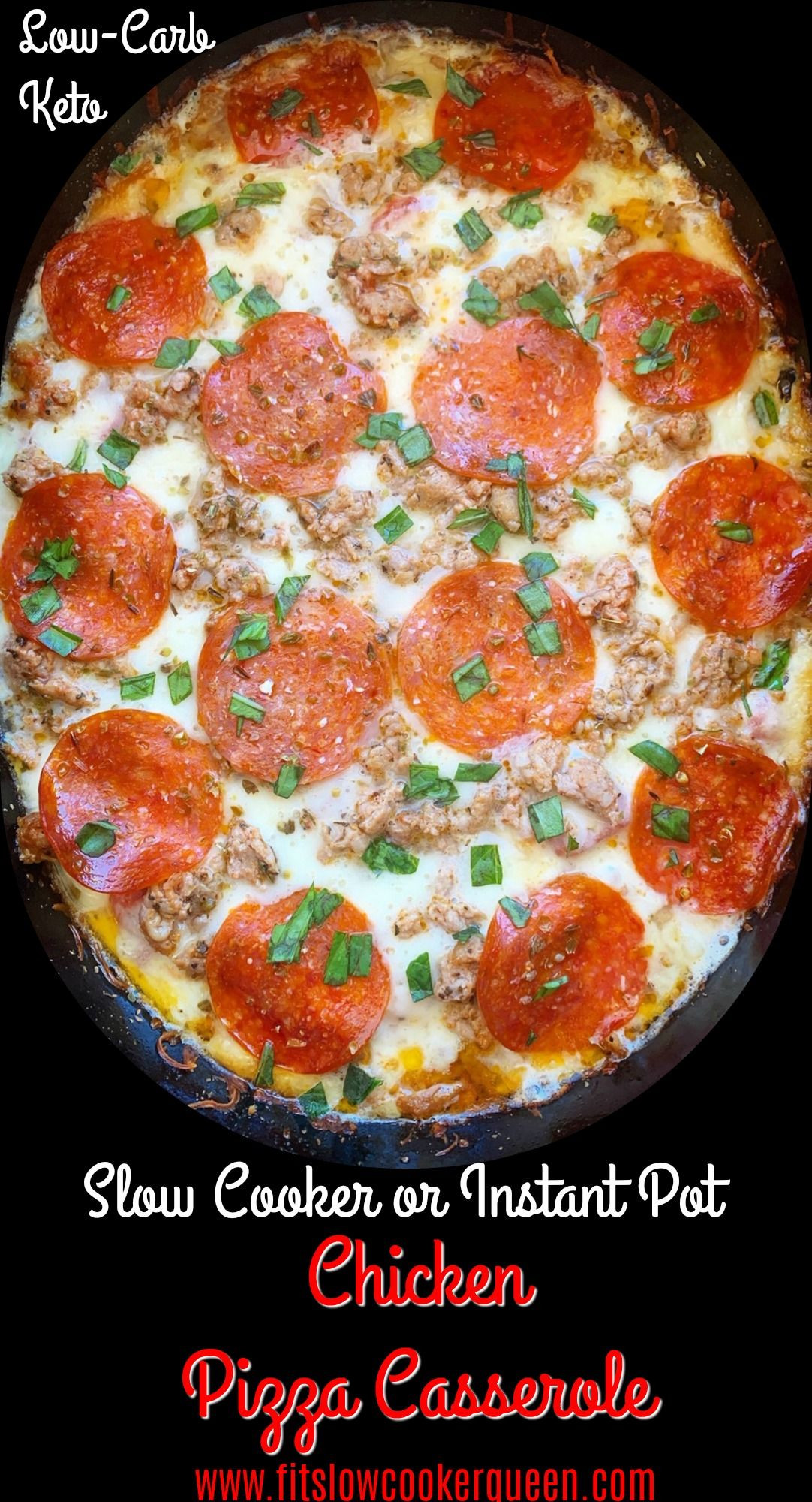 Crockpot Keto Pizza Casserole
 Slow Cooker Instant Pot Chicken Pizza Casserole Low Carb