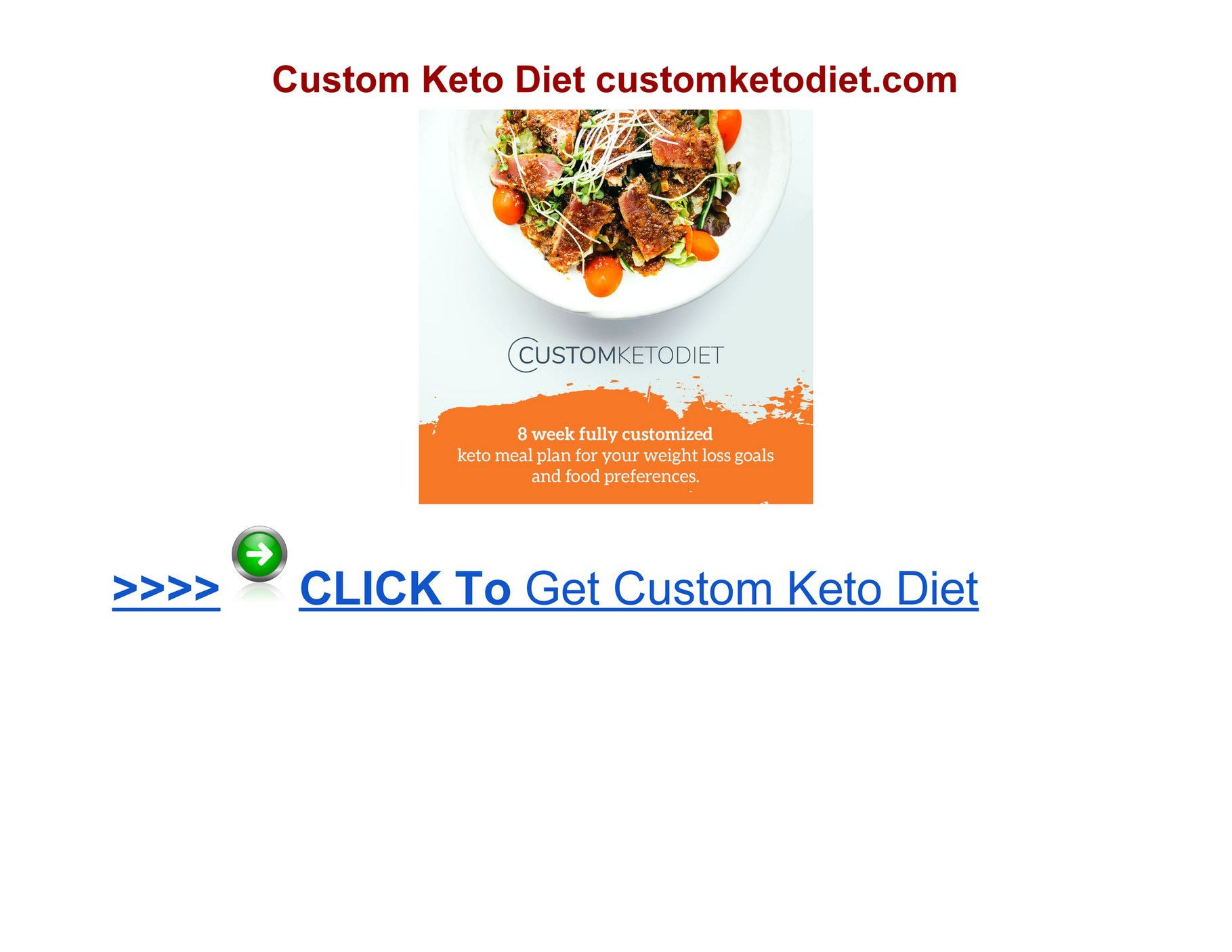 Custom Keto Diet Plan
 Custom Keto Diet customketo t