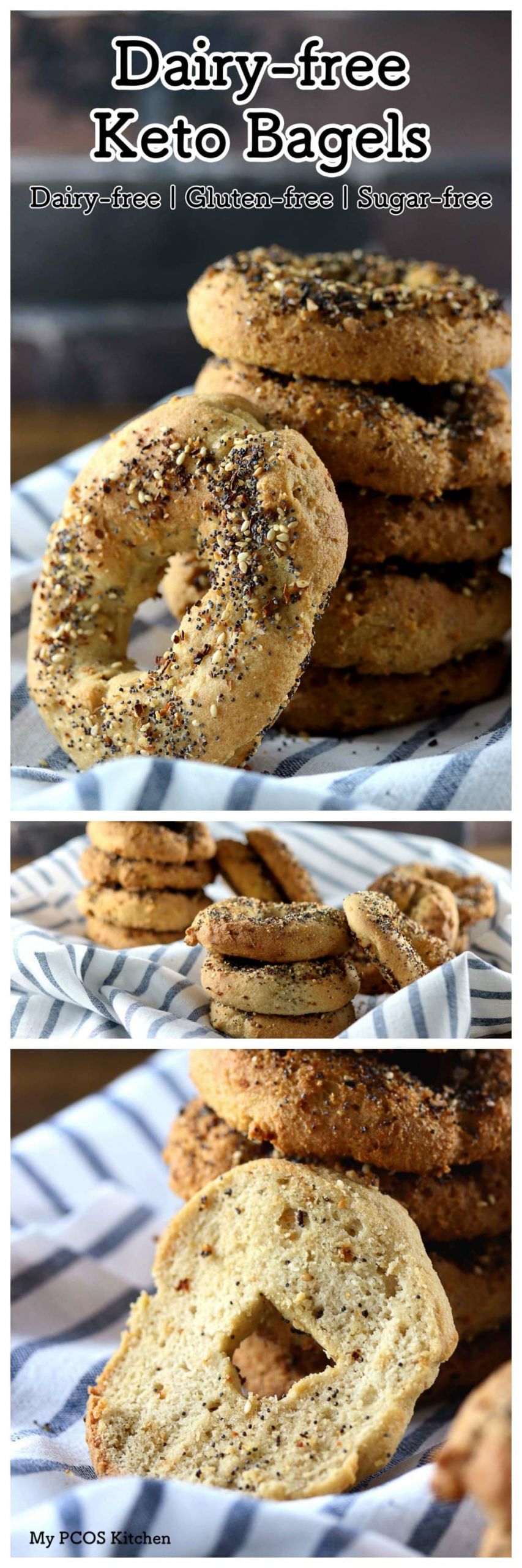 Dairy Free Keto Bagels
 Dairy free Keto Bagels Gluten free Low Carb My PCOS
