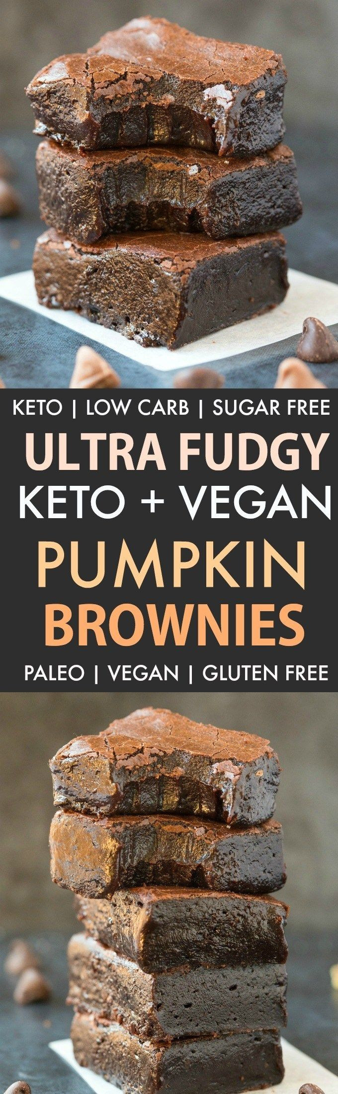 Dairy Free Keto Pumpkin Recipes
 Fudgy Keto Vegan Pumpkin Brownies Paleo Gluten Free Low
