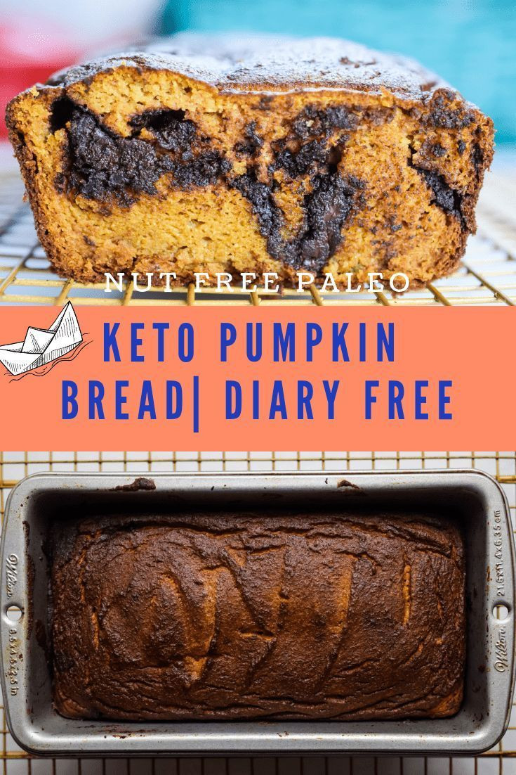 Dairy Free Keto Pumpkin Recipes
 Keto Pumpkin Bread with Chocolate Swirl nut free dairy