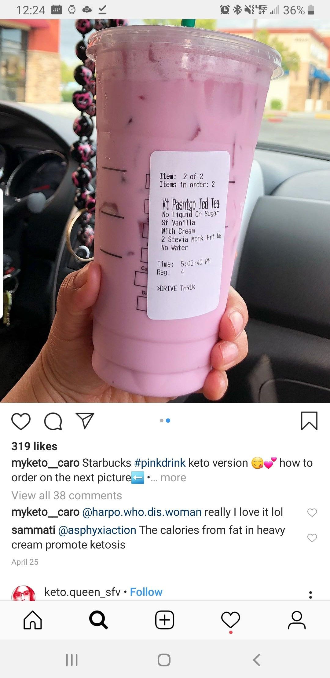 Dairy Free Keto Starbucks Drinks
 Keto Starbucks Pink Drink