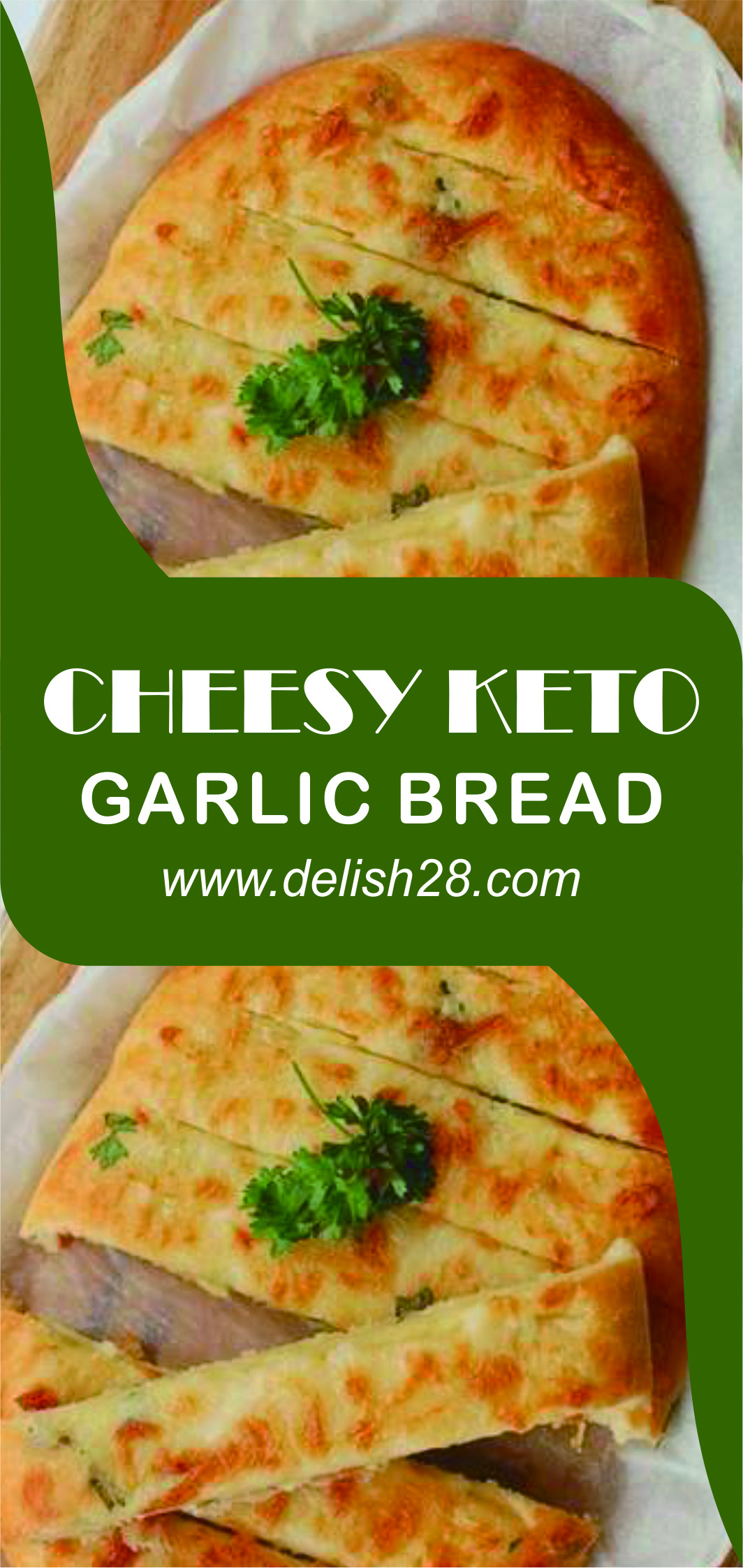 Delish Keto Garlic Bread
 CHEESY KETO GARLIC BREAD delish28