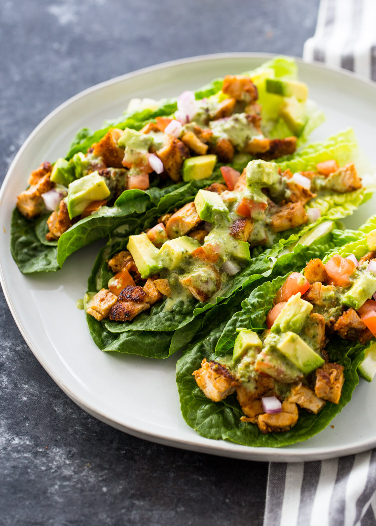 Dinner Recipes Healthy Low Carb Keto
 Chicken Taco Lettuce Wraps Low Carb Paleo Keto