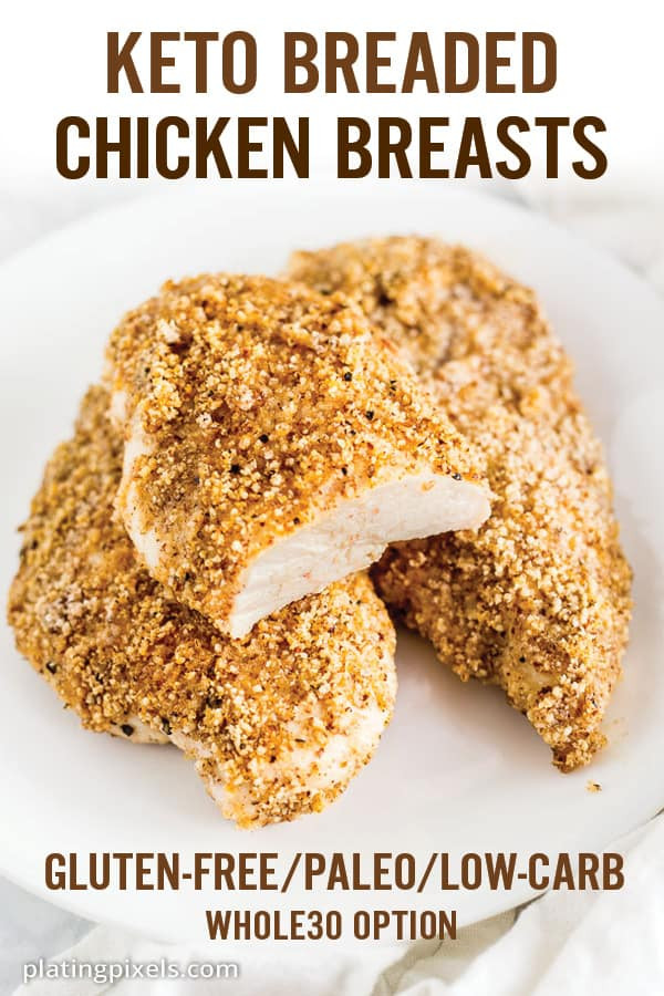 Easy Keto Bread Crumbs
 Keto Baked Breaded Chicken Breast GF and Low Carb