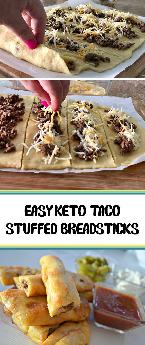 Easy Keto Bread Sticks
 Easy Keto Taco Stuffed Breadsticks