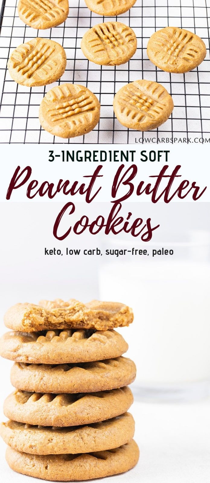 Easy Keto Cookies 3 Ingredients
 Easy 3 Ingre nt Keto Peanut Butter Cookies Low Carb