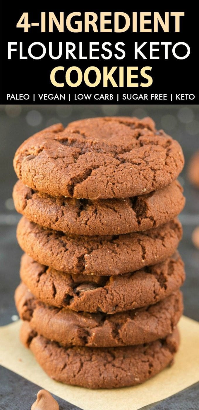 Easy Keto Cookies
 Flourless Keto Chocolate Cookies Low Carb Paleo Vegan