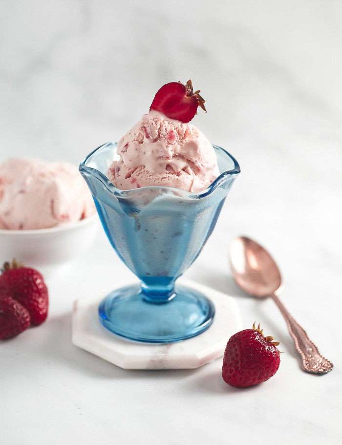 Easy Keto Ice Cream
 Easy Keto No Churn Strawberry Ice Cream