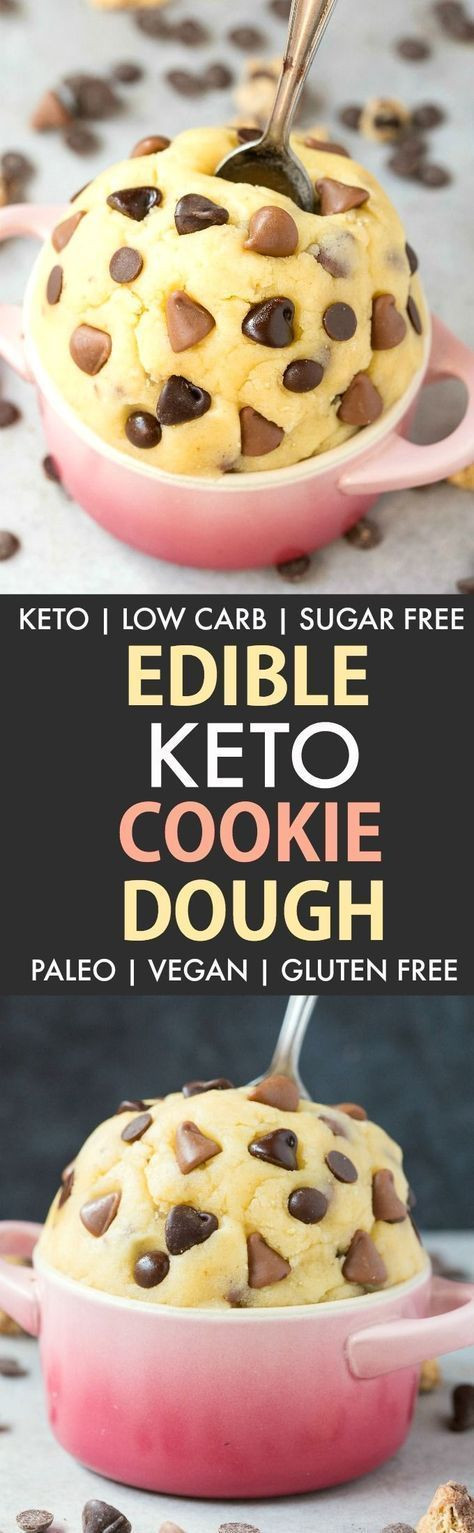 Eggless Keto Dessert Edible Low Carb Keto Cookie Dough Paleo Vegan Eggless