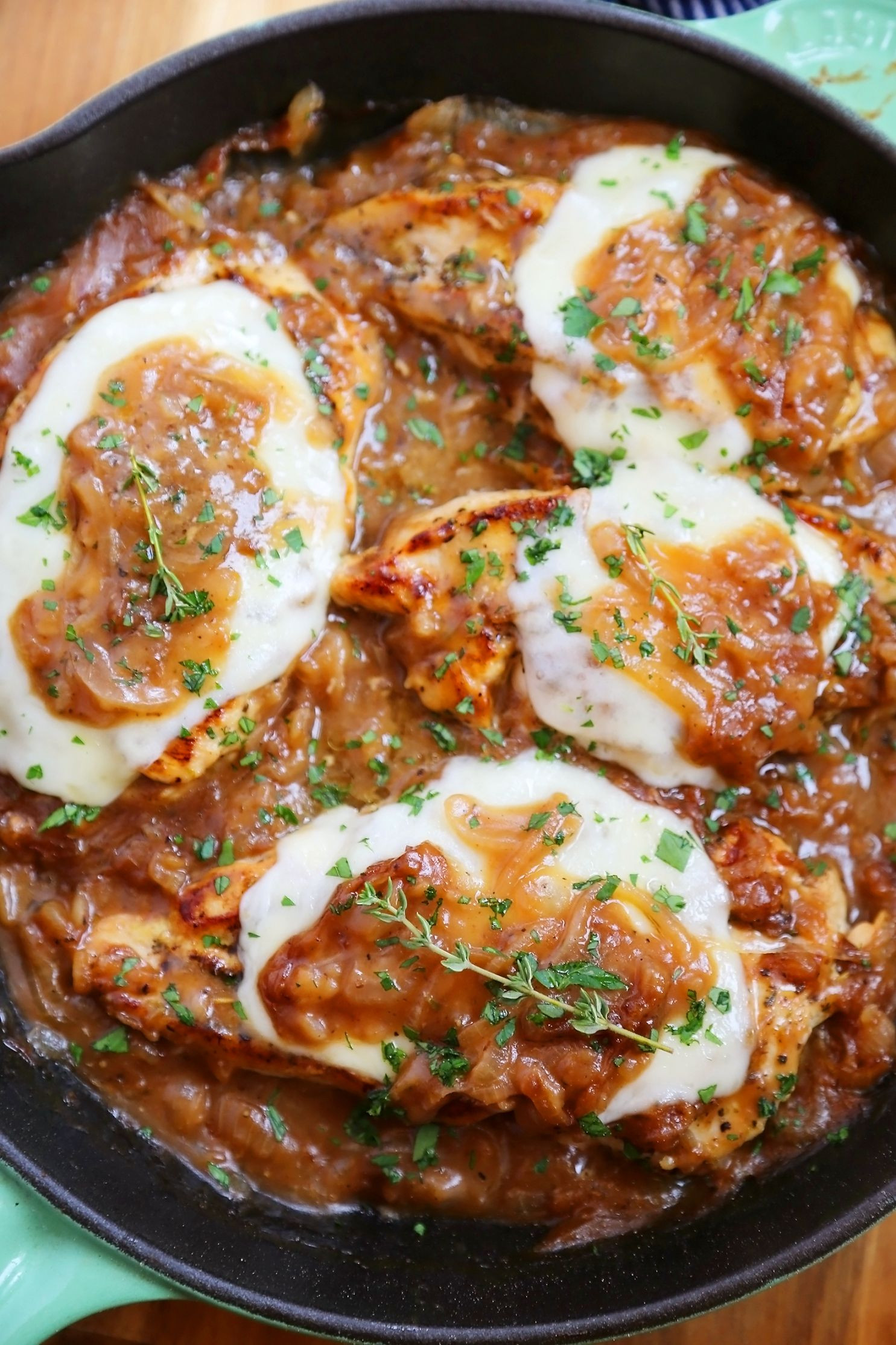 French Onion Chicken Keto
 Skillet French ion Chicken Recipe