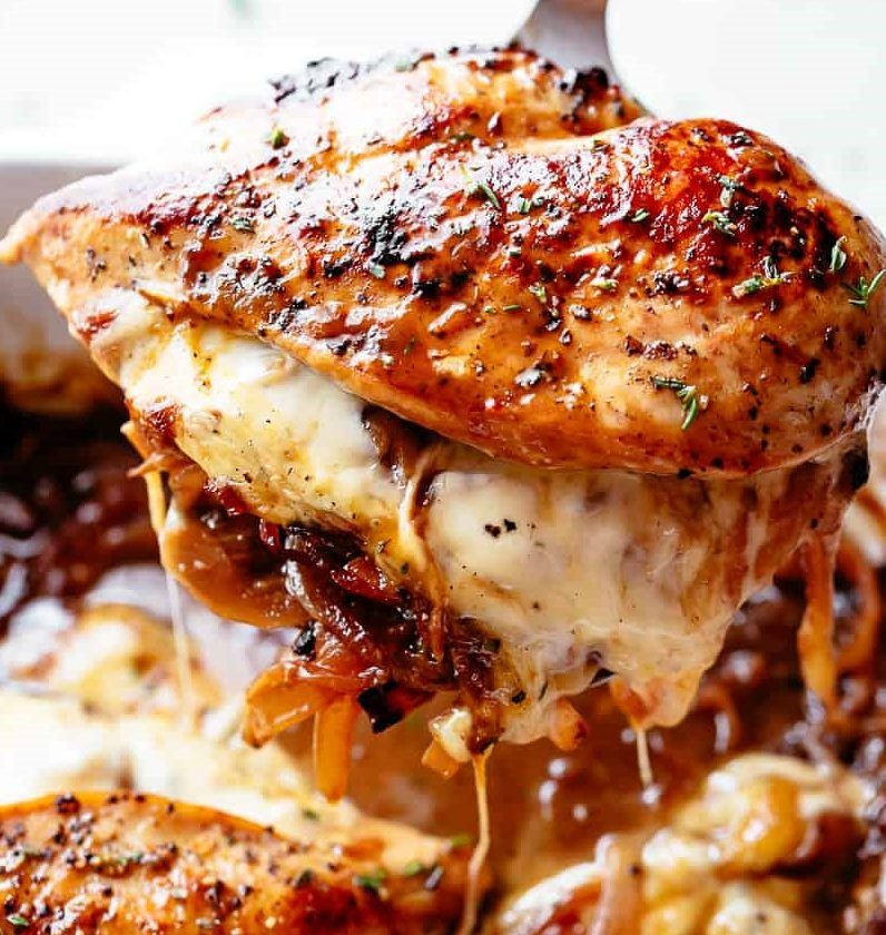 French Onion Chicken Keto
 French ion Stuffed Chicken in 2020