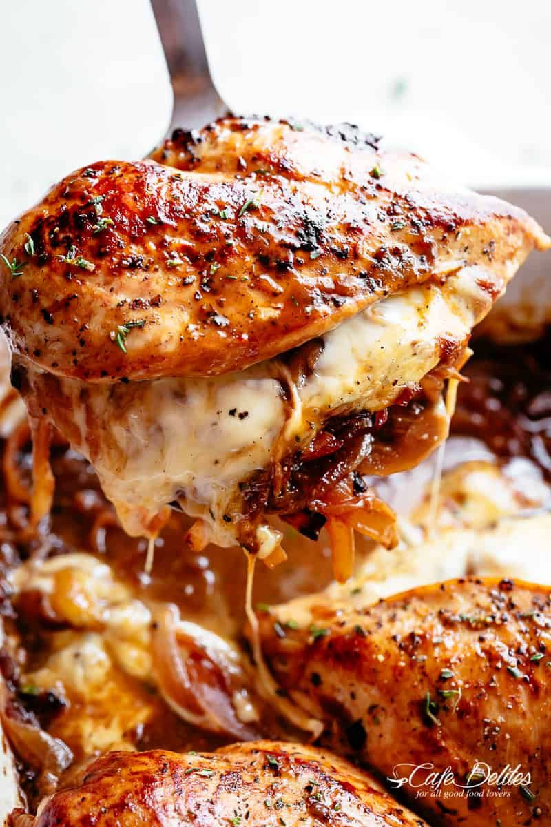 French Onion Chicken Keto
 Oven Baked French ion Stuffed Chicken Casserole Recipe