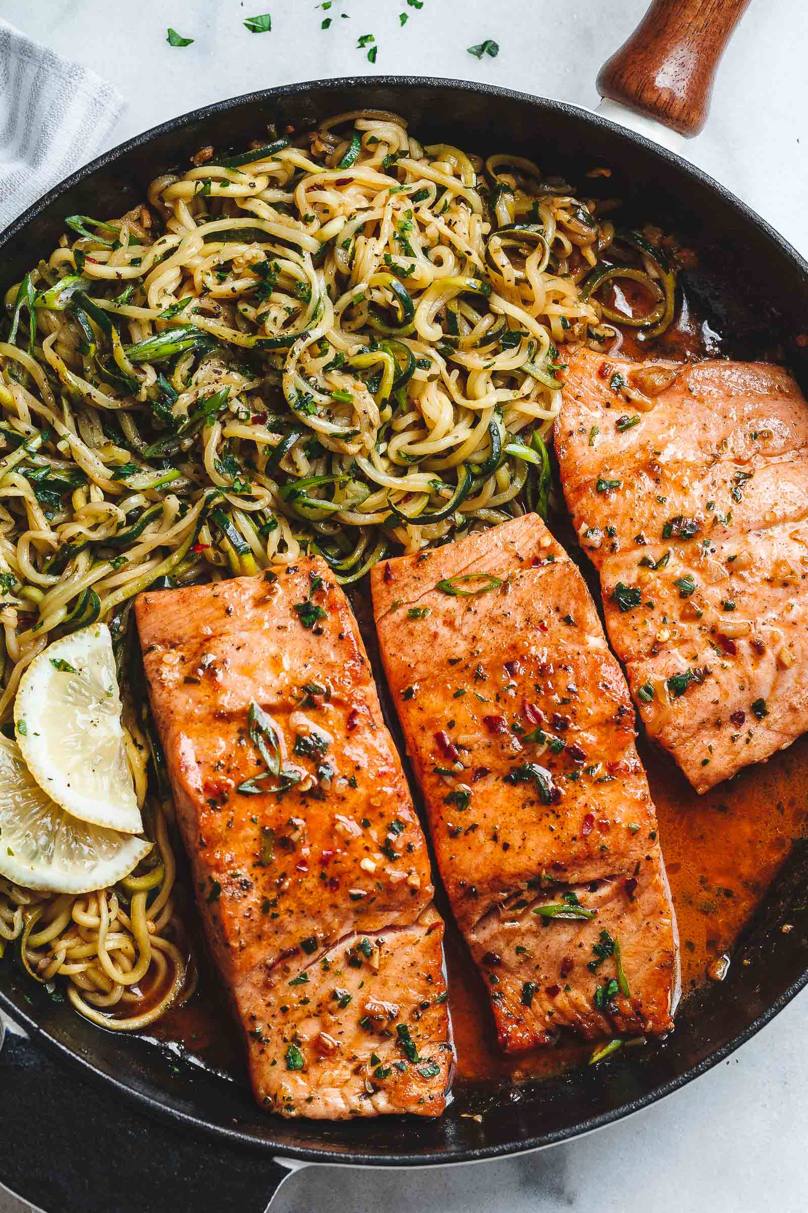 Garlic Butter Salmon Keto
 Lemon Garlic Butter Salmon with Zucchini Noodles Recipe