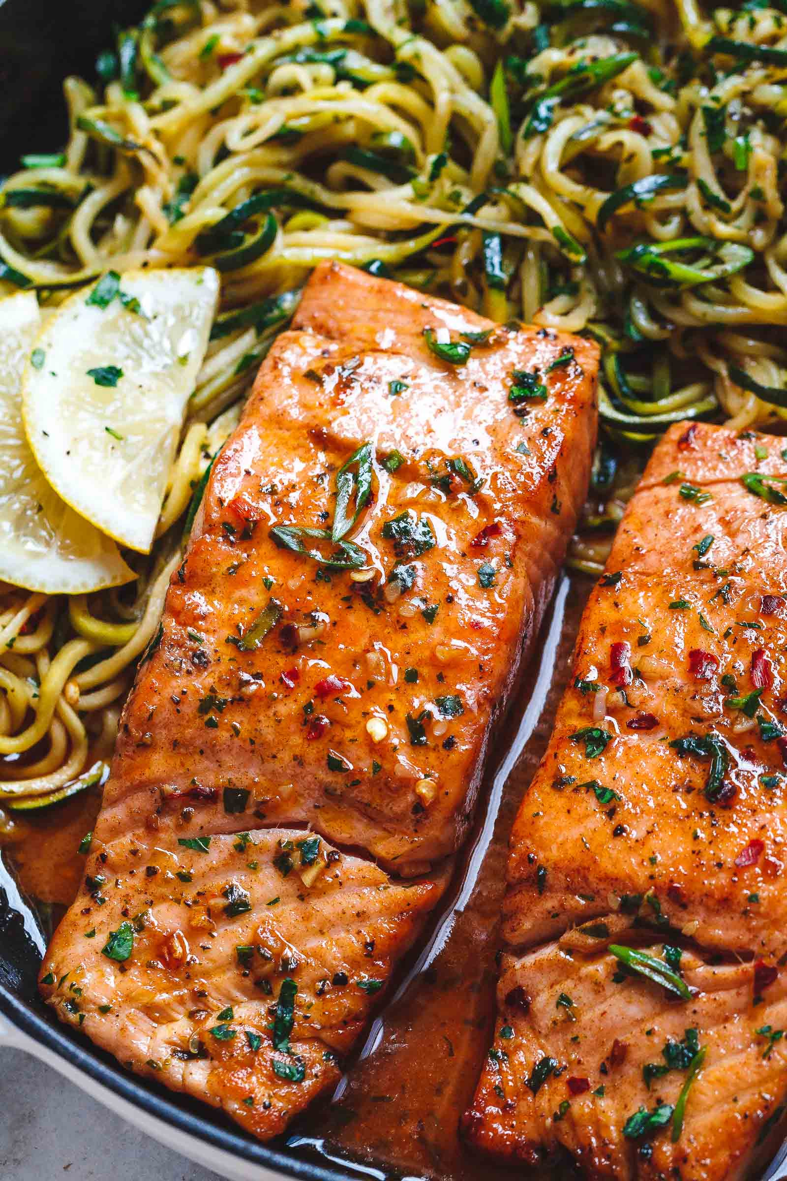 Garlic Butter Salmon Keto
 Lemon Garlic Butter Salmon with Zucchini Noodles Recipe