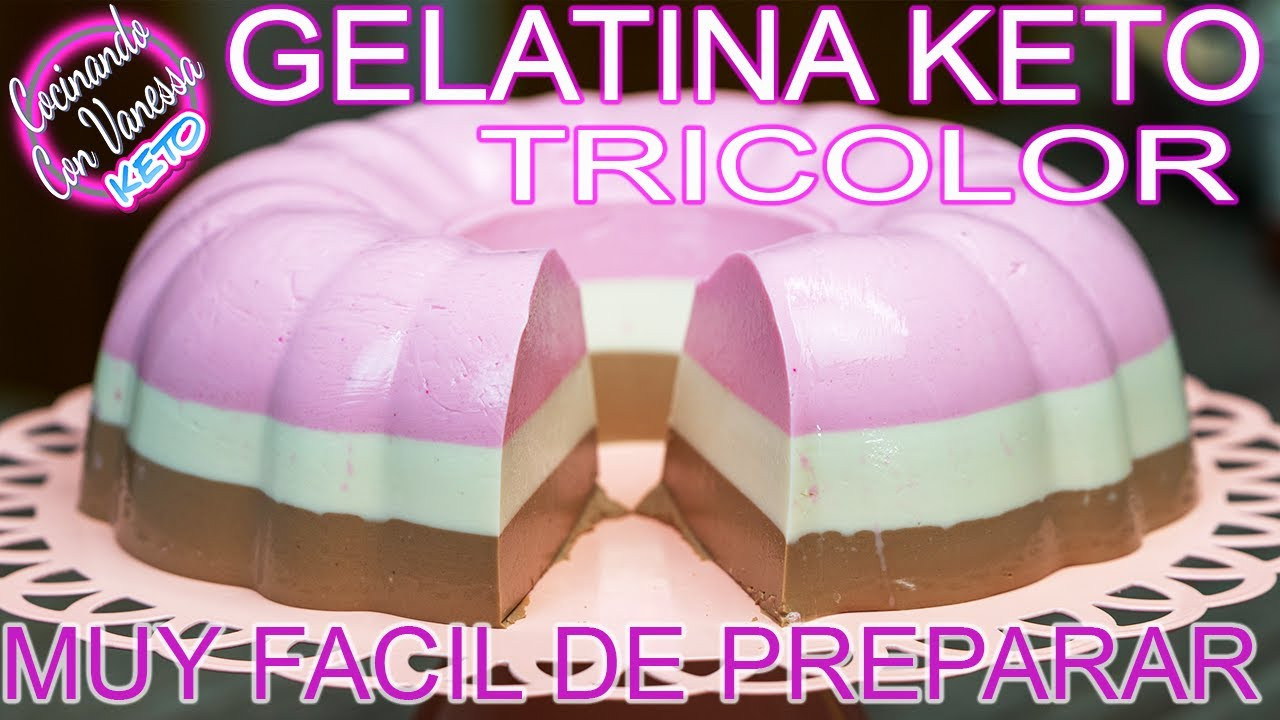 Gelatina Keto Videos GELATINA KETO TRICOLOR SUPER DELICIOSA PARA PERDER PESO 4K