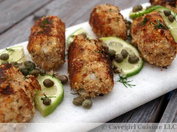 Grain Free Breaded Fish
 Prosciutto Breaded Salmon Croquettes paleo grain free