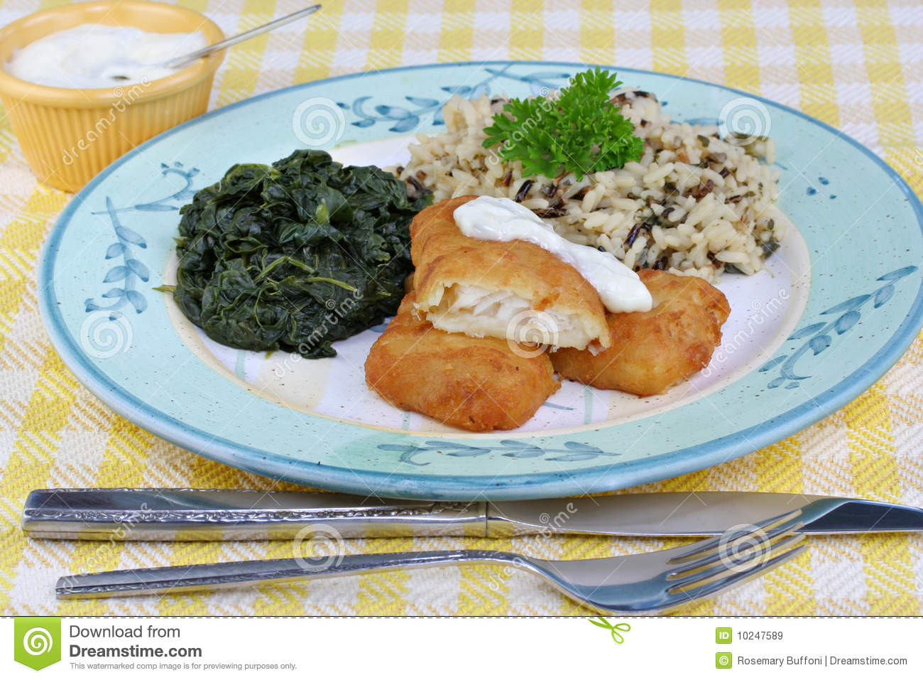 Grain Free Breaded Fish
 Breaded Fish Fillet Dinner stock image Image of