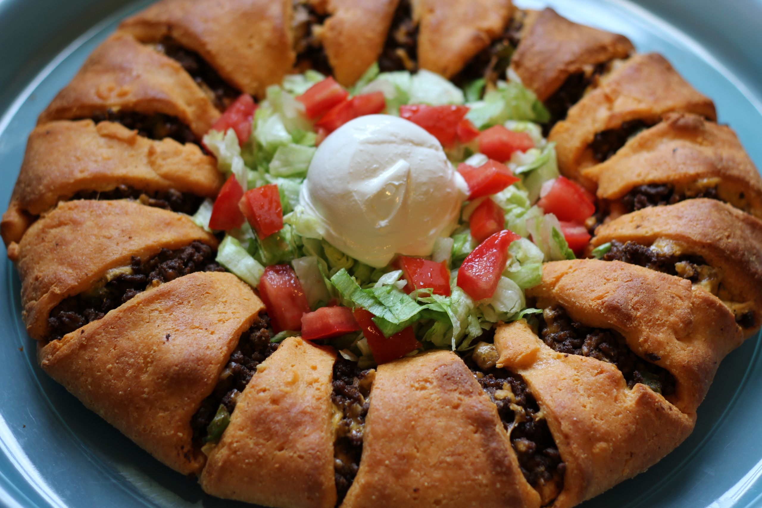 Ground Beef Keto Dinner
 Taco Ring Low Carb Keto THM "S" My Table of Three