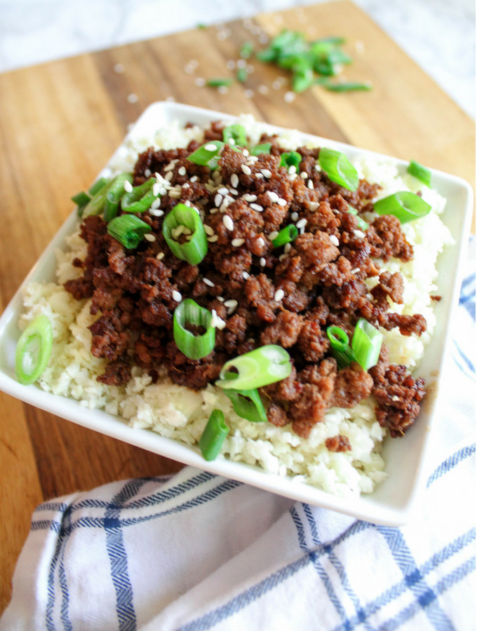 Ground Beef Keto Lunch
 Korean Ground Beef