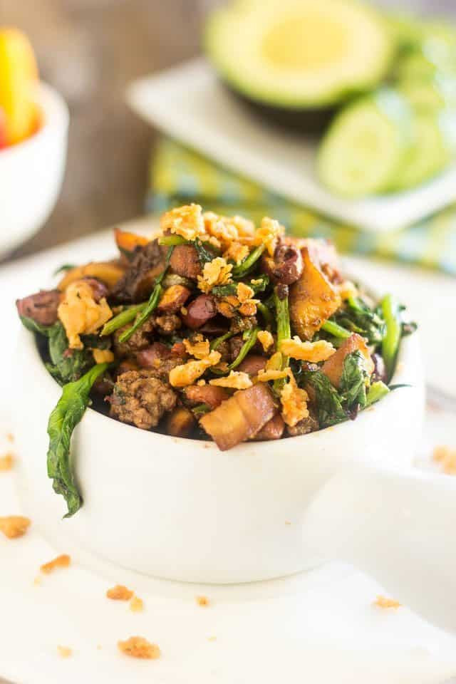 Ground Beef Keto Lunch
 Keto Ground Beef and Spinach Skillet