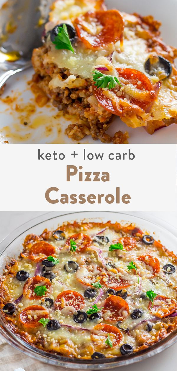 Ground Beef Keto Pizza
 Keto pizza casserole made with ground beef or turkey For