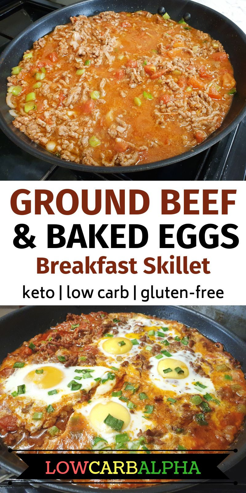 Ground Beef Keto Recipes For Dinner Dairy Free
 Keto Ground Beef Baked Eggs Breakfast Skillet