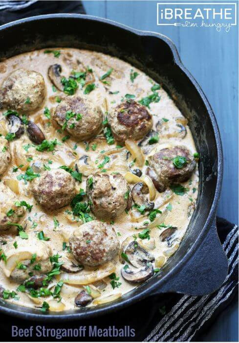 Ground Beef Keto Recipes For Dinner Dairy Free
 Low Carb Beef Stroganoff Meatballs Recipe