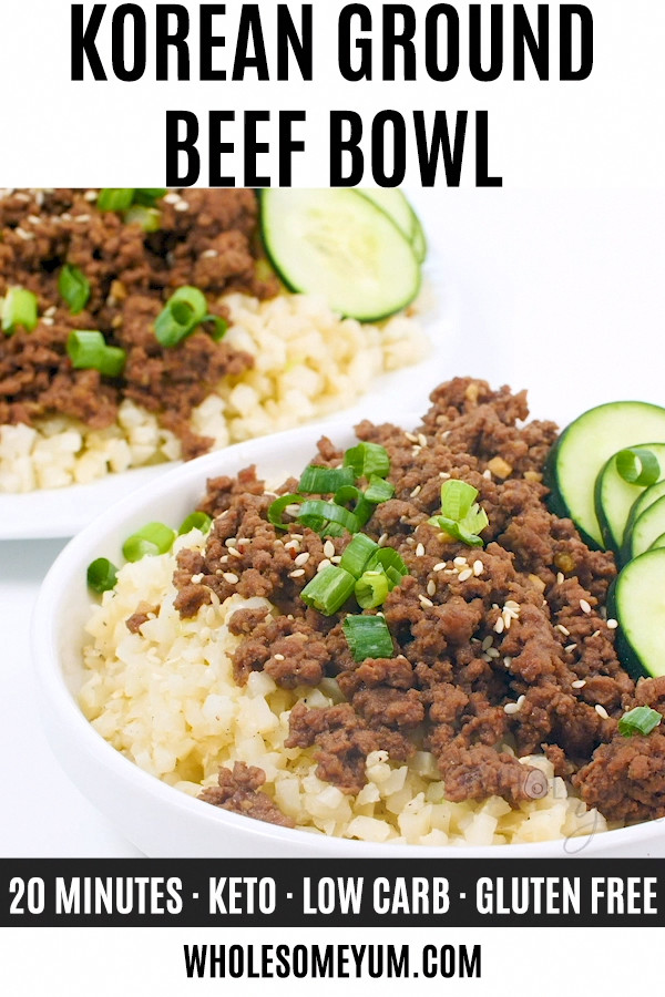 Ground Beef Keto Recipes For Dinner Dairy Free
 Easy Keto Korean Ground Beef Bowl Recipe in 2020