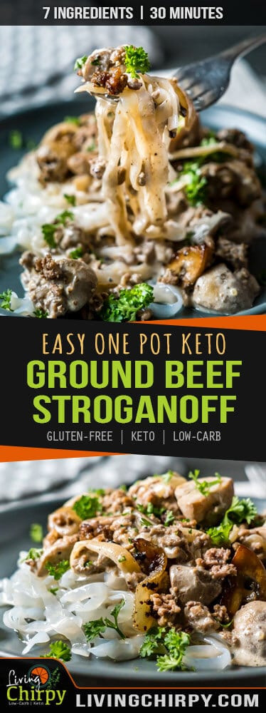 Ground Beef Keto Stroganoff
 Easy e Pot Keto Ground Beef Stroganoff