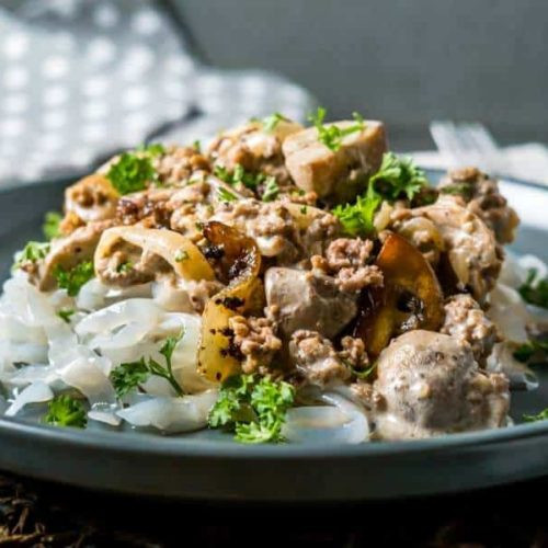 Ground Beef Keto Stroganoff
 The Best Ground Beef Stroganoff [Keto Low Carb GF