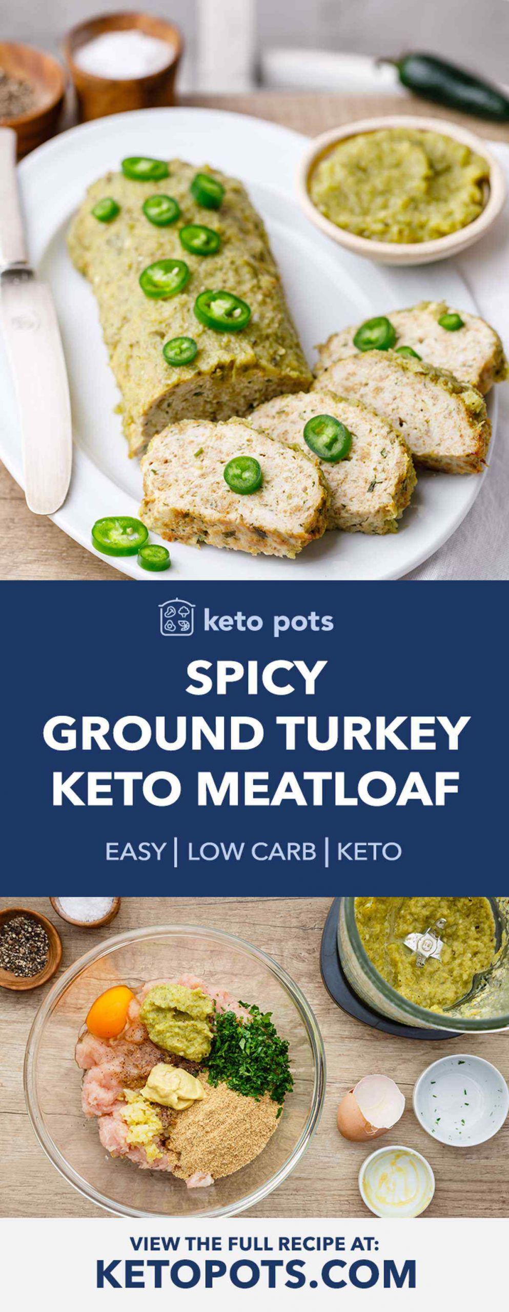 Ground Turkey Keto Meatloaf
 Mouthwatering Ground Turkey Meatloaf with Jalapeno Relish