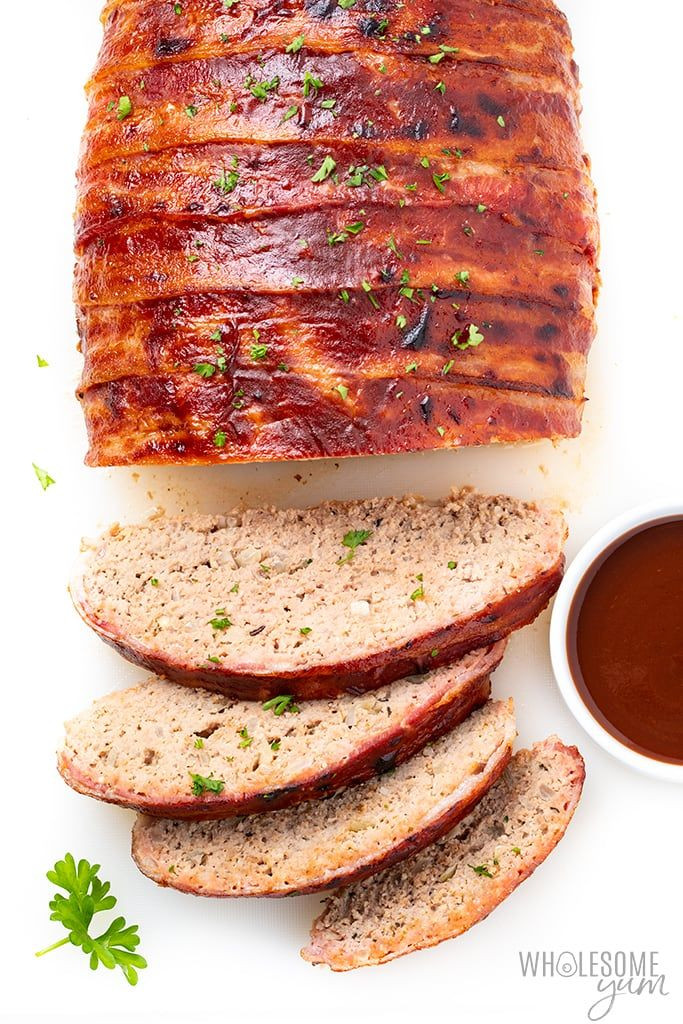 Ground Turkey Keto Meatloaf
 Bacon Wrapped Low Carb Keto Turkey Meatloaf Recipe in 2020