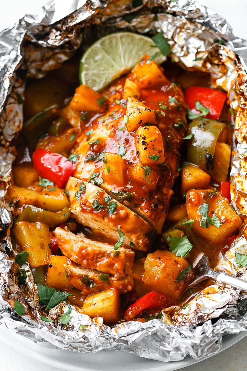 Healthy Keto Dinner Recipes For Two
 Pineapple BBQ Chicken Foil Packets in Oven — Eatwell101