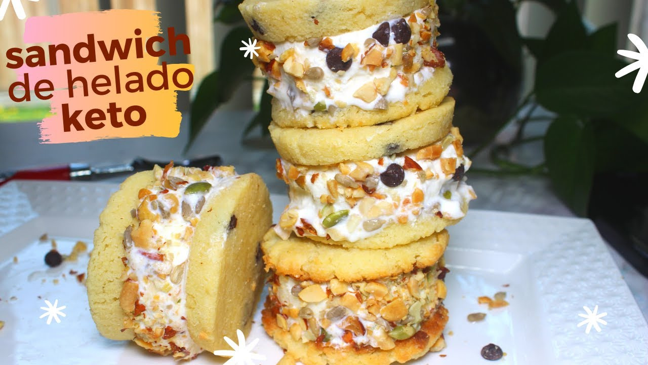Helado Keto Videos
 Sandwich de Helado Keto super facil libre de gluten y