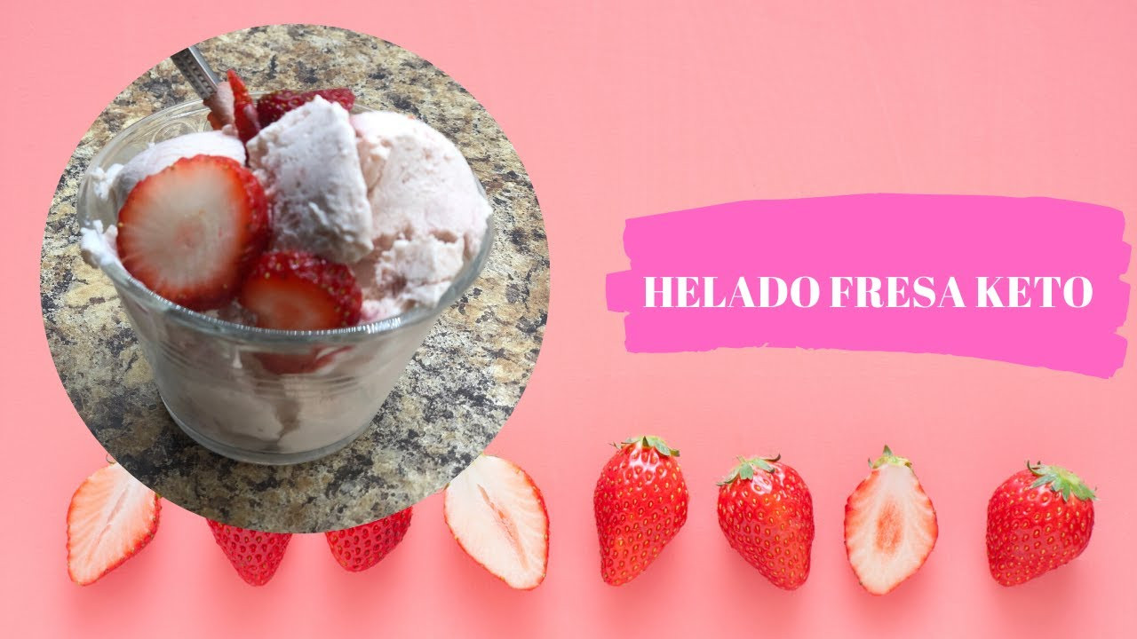 Helado Keto Videos
 Helado de fresa sin azúcar sin maquina de helados KETO