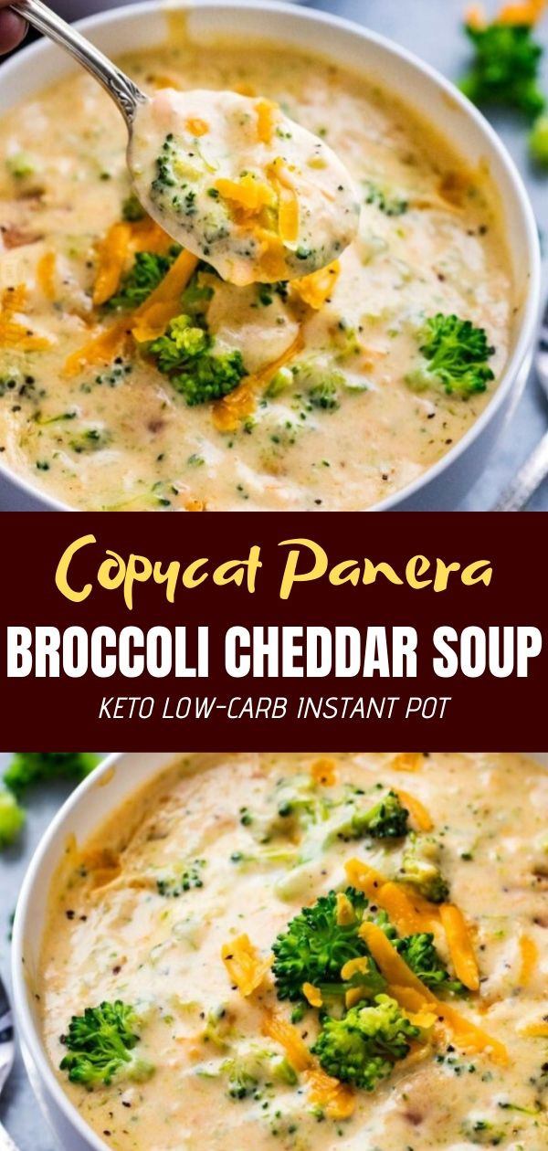 Instant Pot Keto Broccoli Cheddar Soup
 Keto Low Carb Instant Pot Copycat Panera Broccoli Cheddar