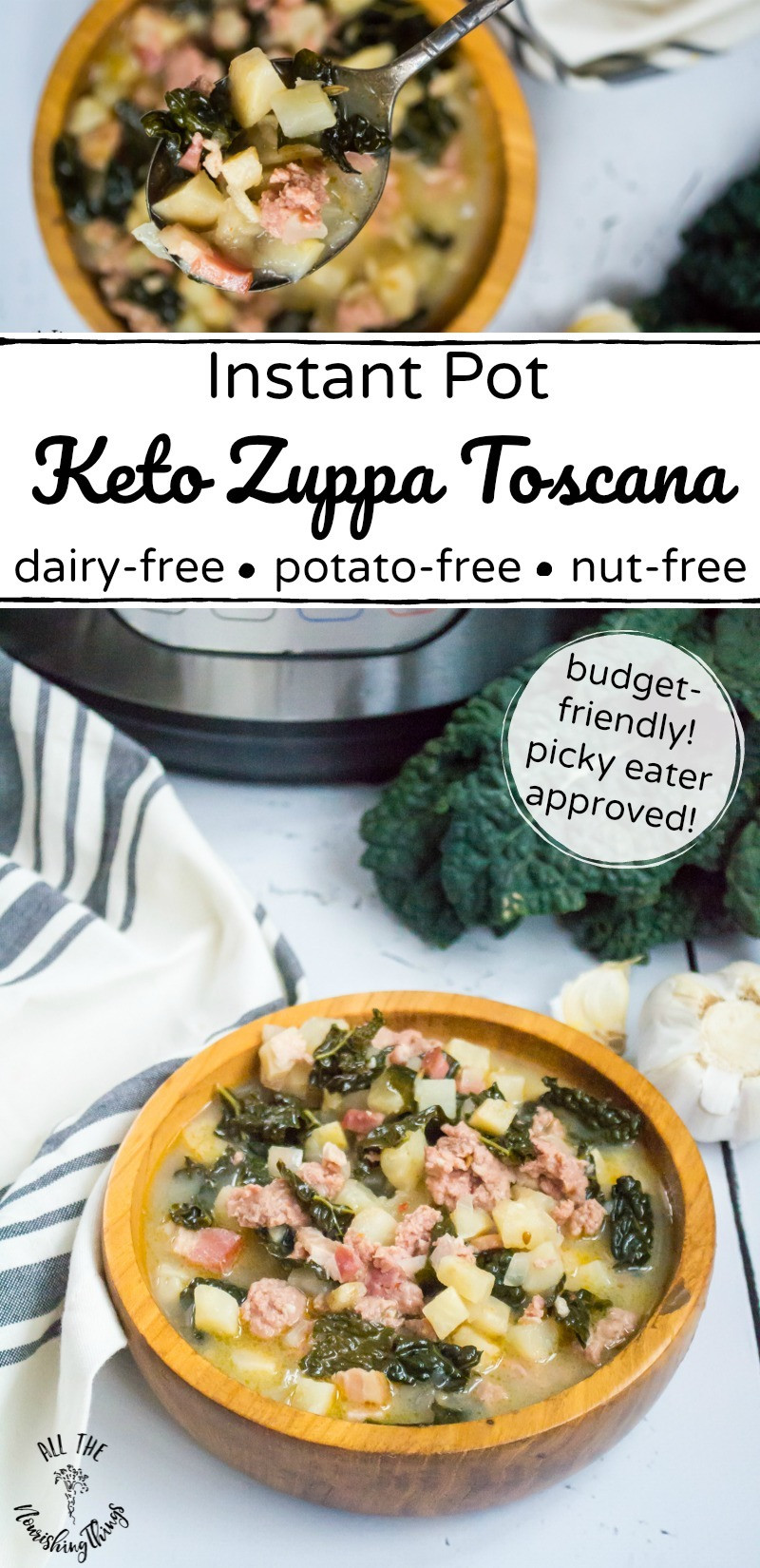 Instant Pot Keto Zuppa Toscana
 Instant Pot Keto Zuppa Toscana dairy free potato free