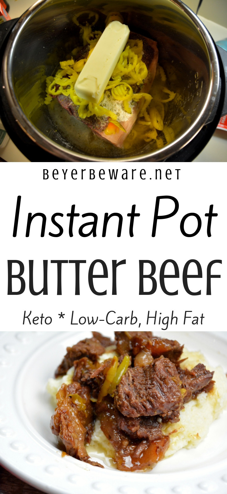 Instapot Keto Beef Recipes
 Instant Pot Butter Beef Keto Low Carb Recipe Beyer Beware