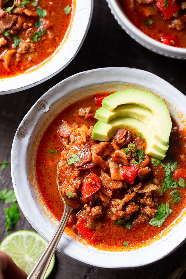 Instapot Keto Recipes Ground Beef
 Beef Chili with Bacon in the Instant Pot Paleo Whole30