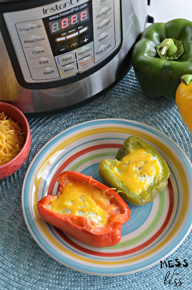 Instapot Keto Stuffed Peppers
 Keto Instant Pot Egg Stuffed Peppers Mess for Less
