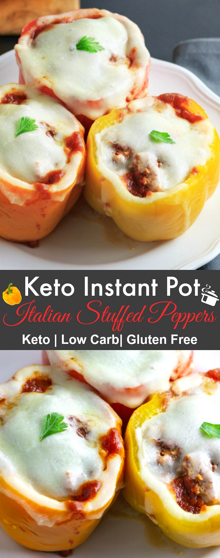 Instapot Keto Stuffed Peppers
 Keto Instant Pot Italian Stuffed Peppers