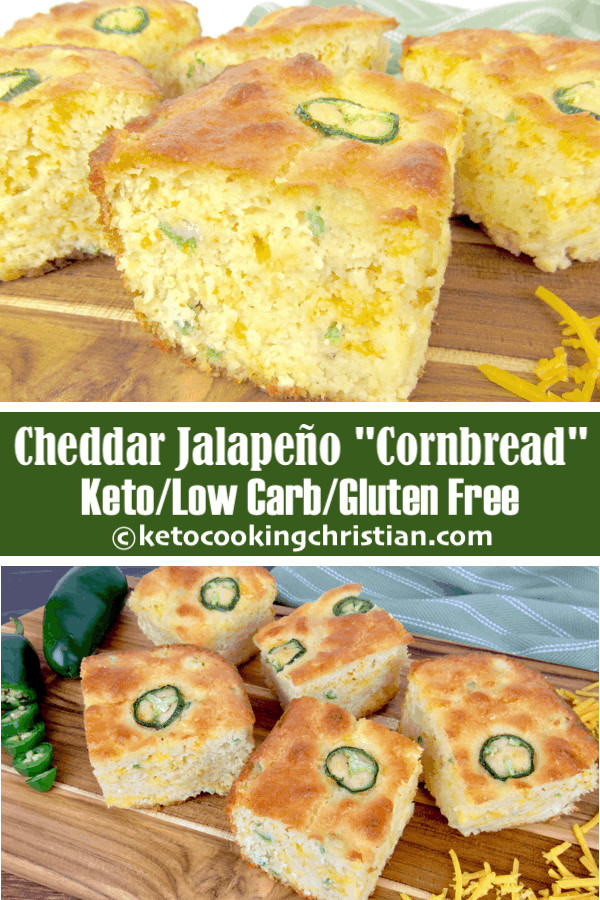 Jalapeno Cheddar Keto Cornbread
 Cheddar Jalapeño "Cornbread" Keto Low Carb Gluten Free